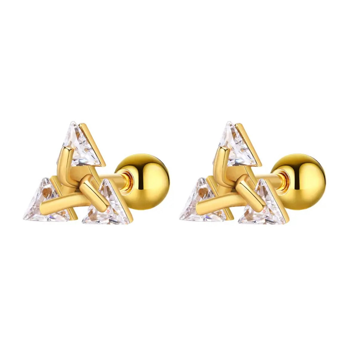 Triangle Stud Men Earrings
