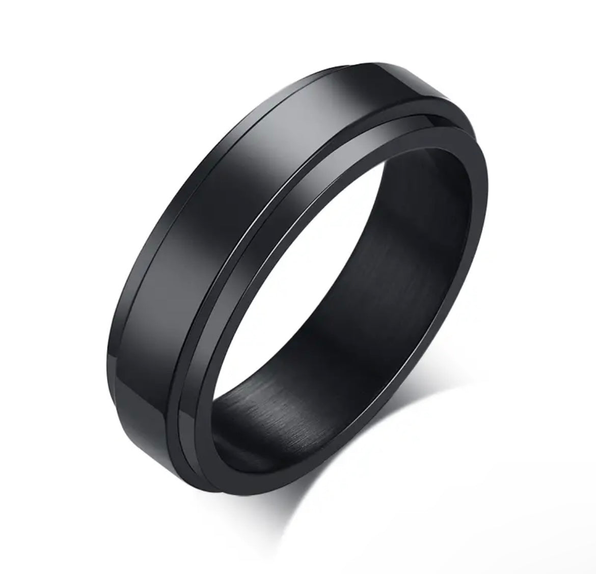 Black Spinner Men’s Ring