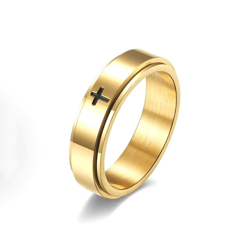 Cross Spinner Ring Men’s