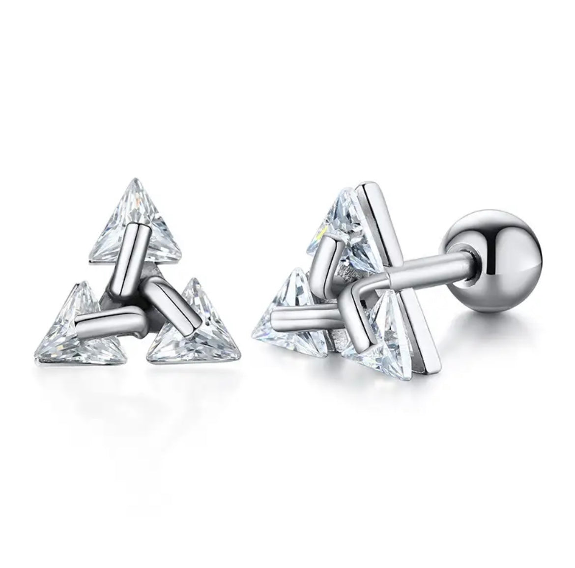 Triangle Stud Men Earrings