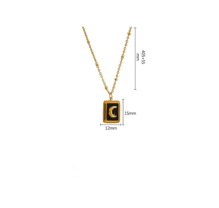 Black Half Moon Necklace