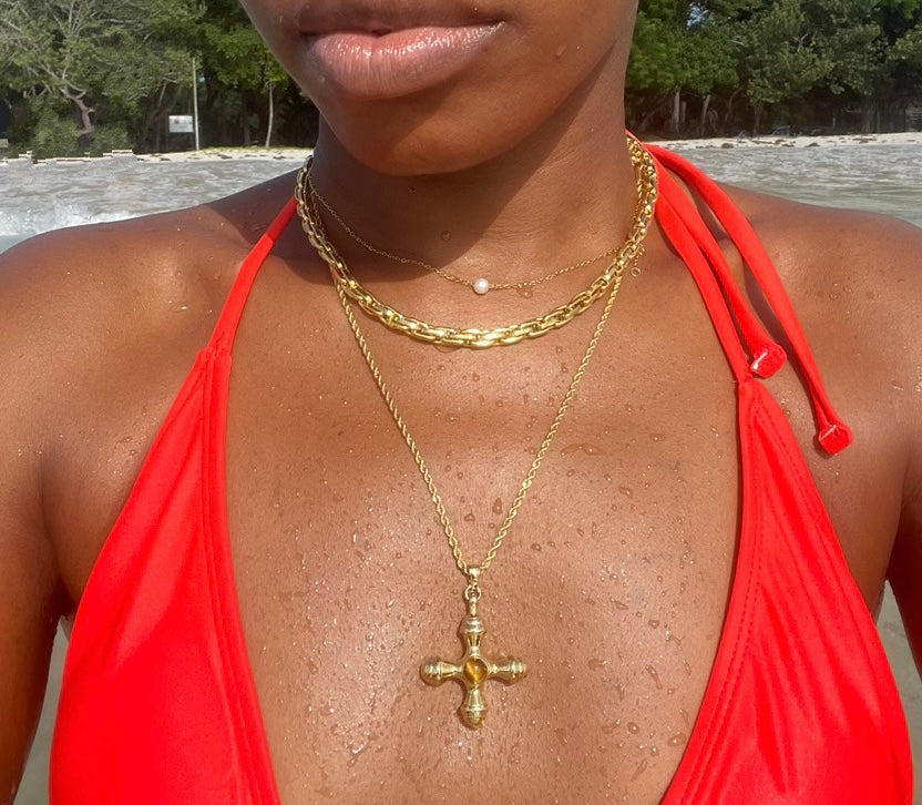 Bold Cross Pendant Necklace