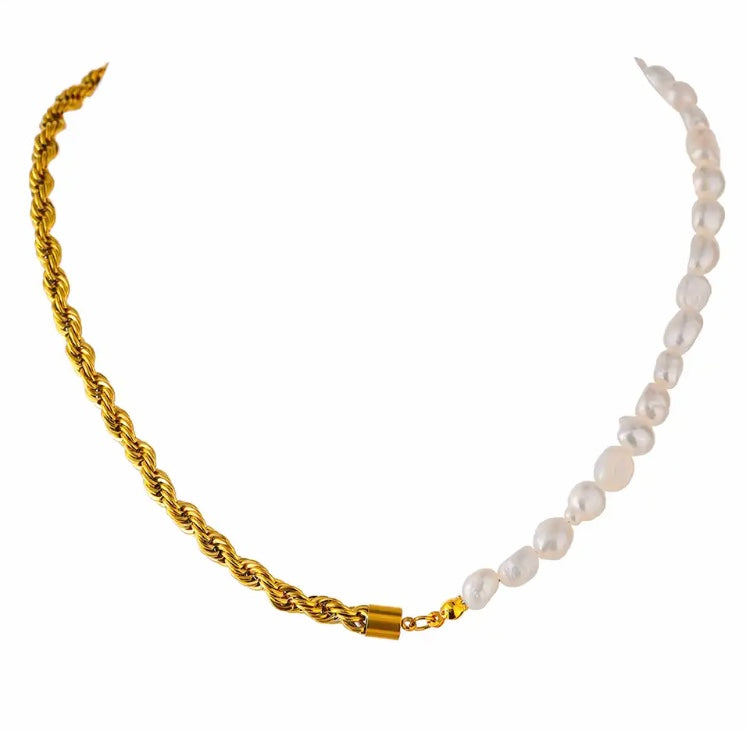 Pearl Rope Chain Necklace