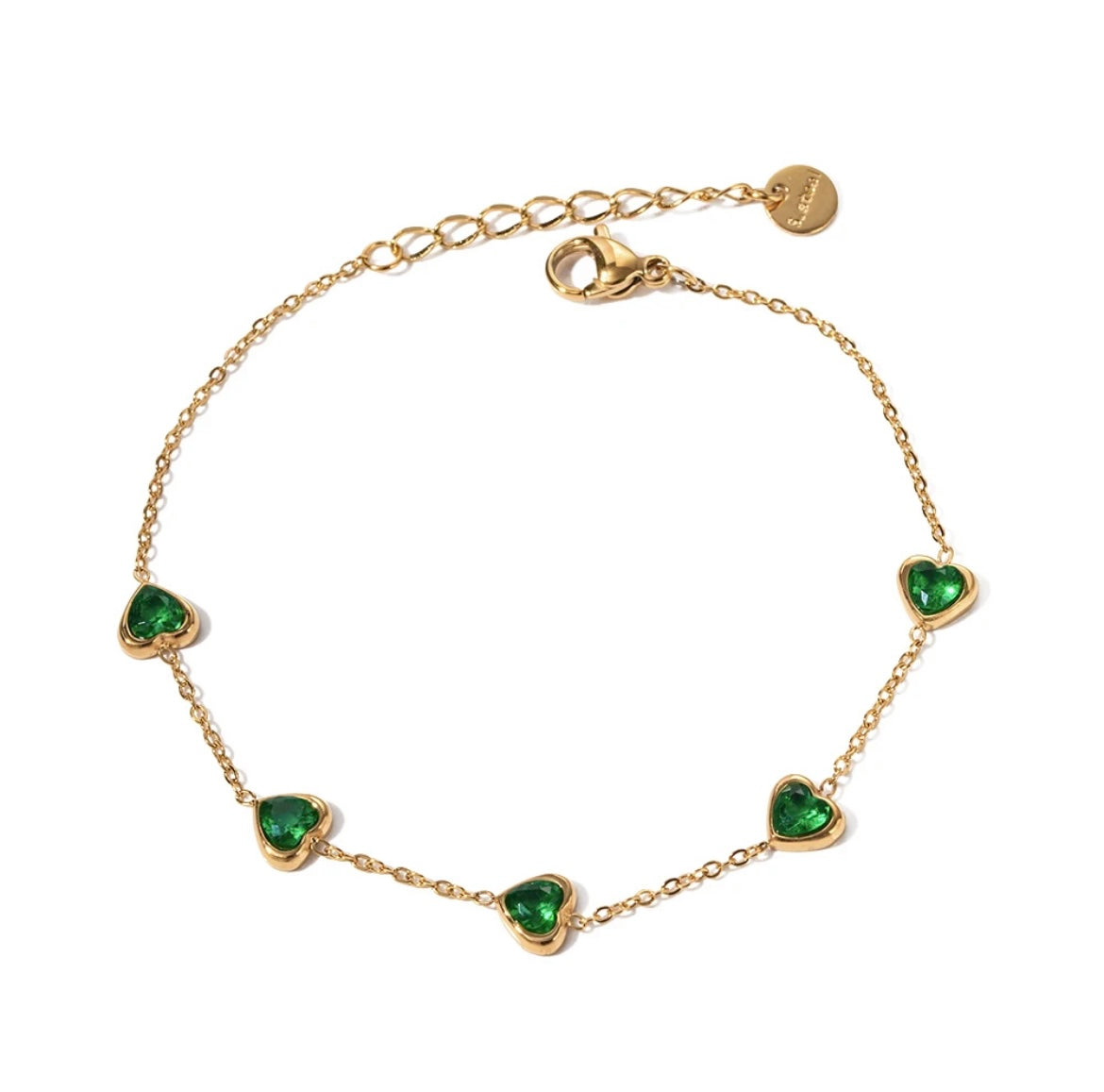 Green Heart Bracelet