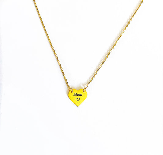 Mom Heart Necklace