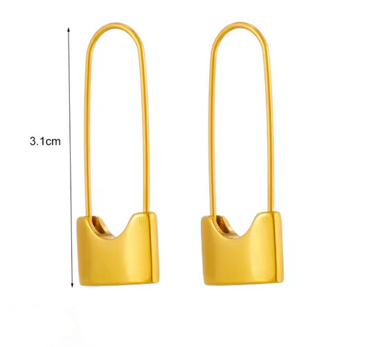 Lock Hoop Earrings